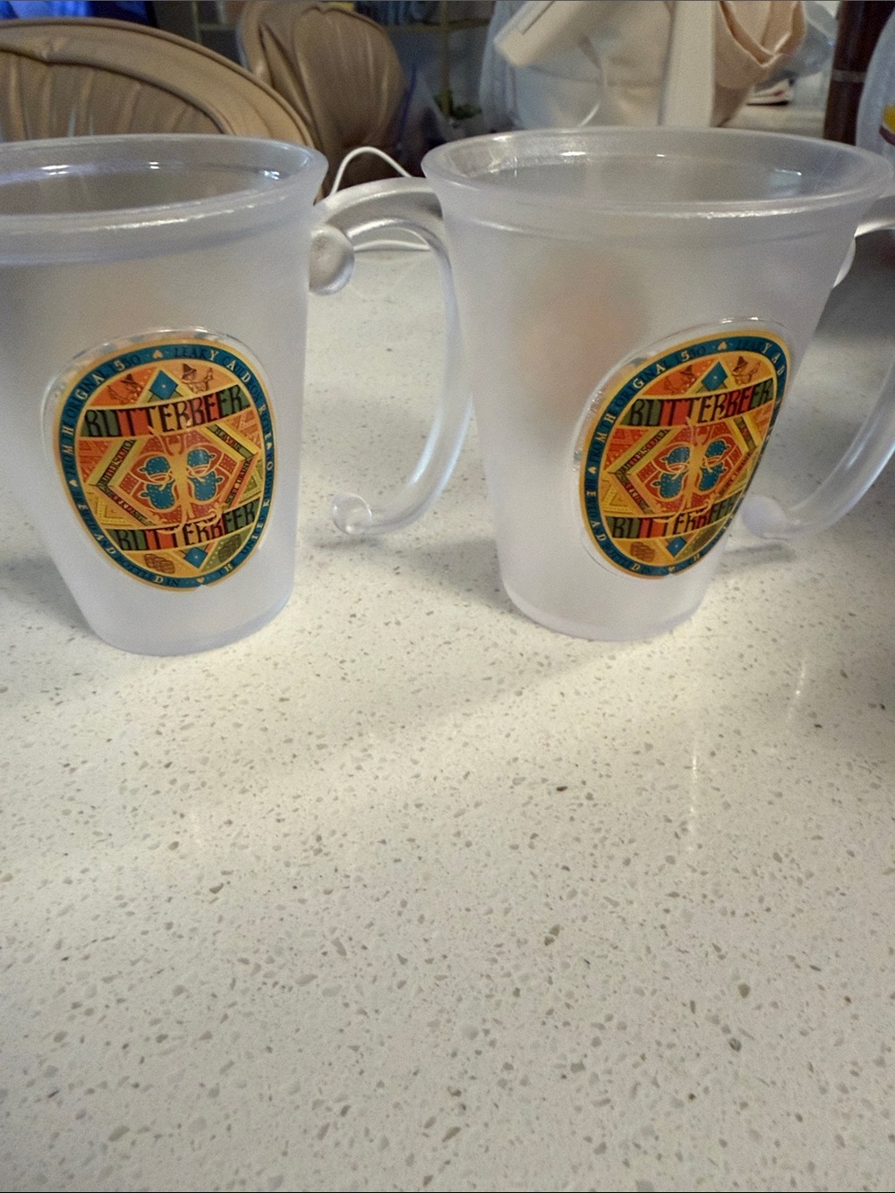 Harry Potter - Butterbeer Frosted Plastic Mug - White - set of two